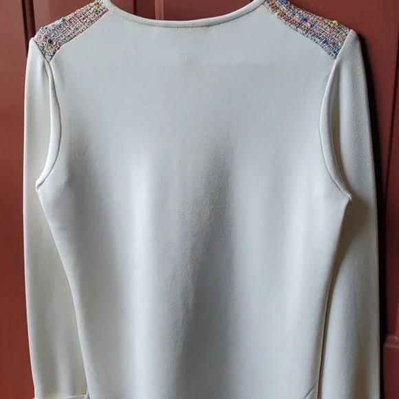 Carlisle Collection multi color knit full zip crop jacket white sleeves R $645 - Picture 8 of 13